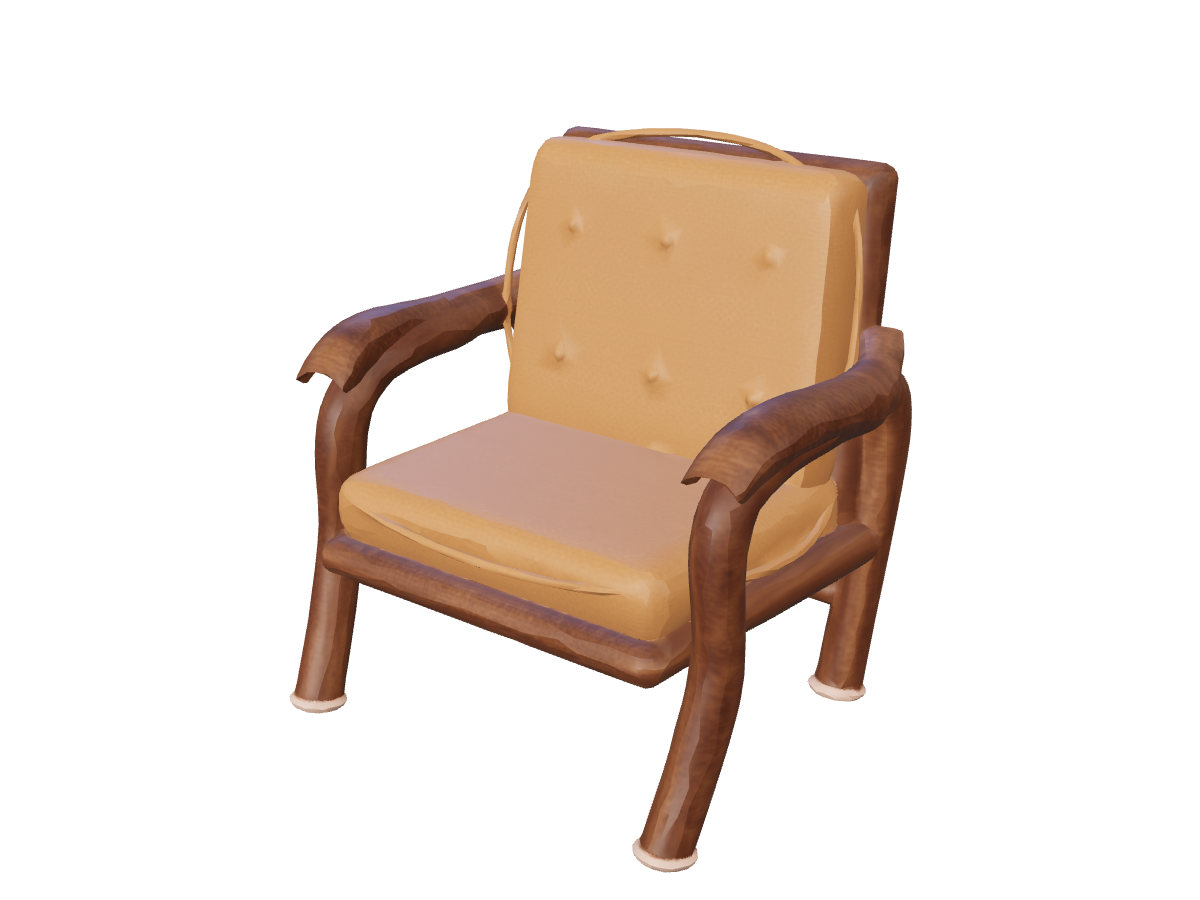 Armchair: bronze material direction: Source model