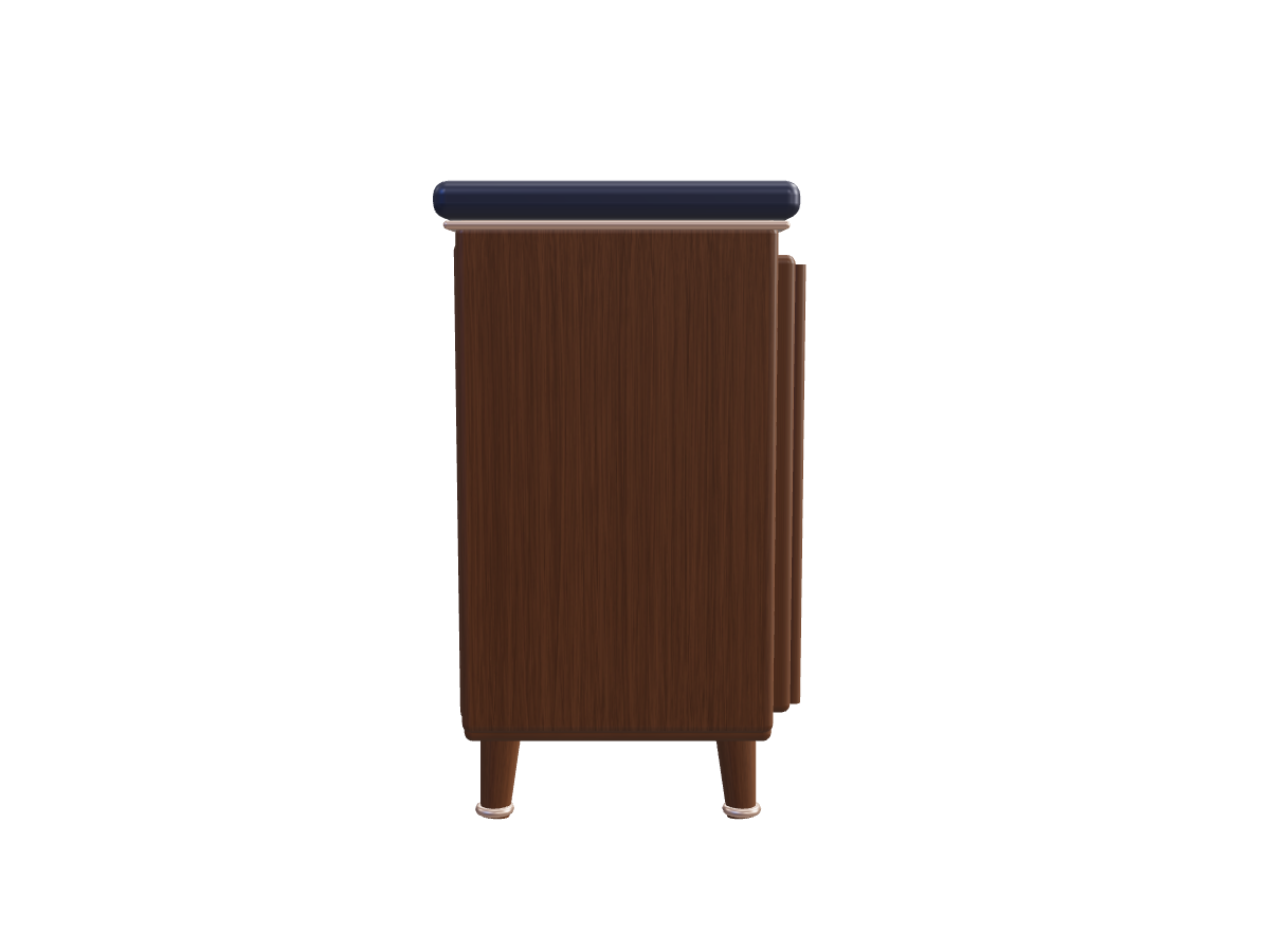 Fluted walnut cabinet: left reference