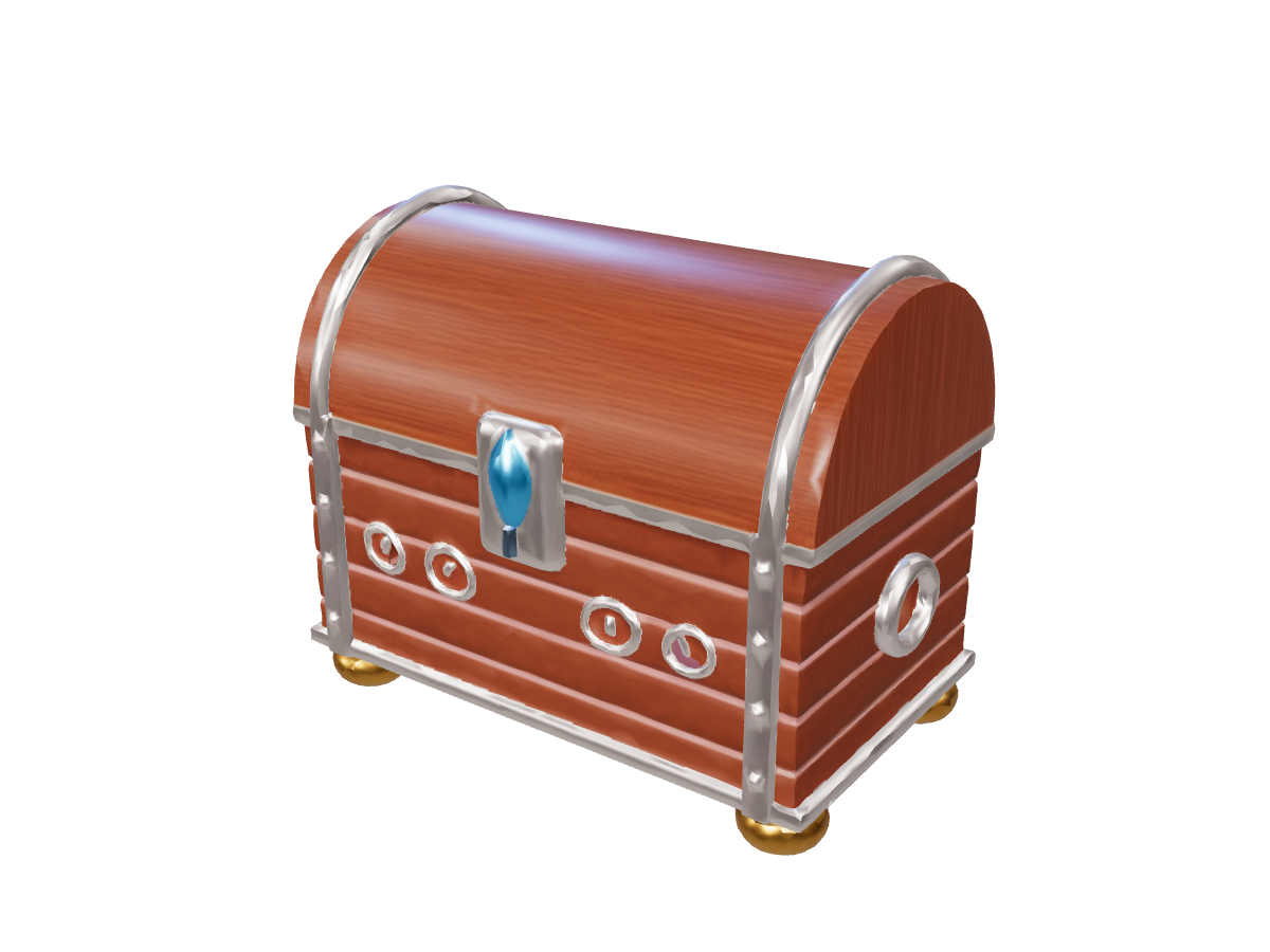 Treasure chest: material and mesh inspection: Original materials
